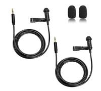 SPTSSWET Micrófonos Lavalier para dji Mic 2 Transmisores, para Rode Wireless GO II 2/Wireless Pro, para Transmisión en Vivo de Youtube, Paquete de 2