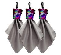 SPUDZ Classic | Toallas de microfibra de 6 x 6 pulgadas con bolsas de neopreno | Paños de limpieza de microfibra premium para portátiles, lentes, cámaras, pantallas y más | Unicornio vibrante (paquete