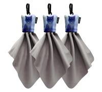 SPUDZ Classic | Toallas de microfibra de 6 x 6 pulgadas con bolsas de neopreno | Paños de limpieza de microfibra premium para portátiles, lentes, cámaras, pantallas y más | Gato (paquete de 3)