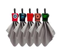 SPUDZ Paquete variado clásico mediano | Cinco toallas de microfibra de 6 x 6 pulgadas con bolsas de neopreno | Paños de limpieza de microfibra premium para portátiles, lentes, cámaras, pantallas y más