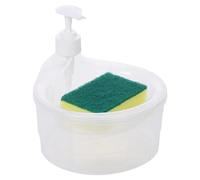 Spülmaschinenspender - 16,5 Cm Spülmittelspender Für Die Küche | Flüssigseifenspender Mit Großer Kapazität - 2-in-1-Spülmittelspender Mit, Spülmittelspender Und Schwammhalter Für Die Küchensp