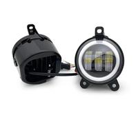 SPUFKGE Faro antiniebla LED Par De Luces Antiniebla Led Redondas 3,5 Pulgadas, Luz Conducción Con Halo Ámbar Blanco Para Lada, Para Priora, Gazelle Rusia Faros Coches(2 piezas)
