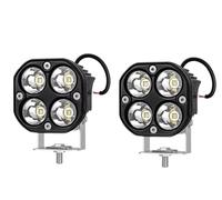 SPUFKGE Faro Delantero Motocicleta Focos Led Trabajo para Coche Camión 4x4, Todoterreno, ATV, 3 Pulgadas 12V 24V, Luces Tipo Pod Faros para Motocicletas Barra Antiniebla