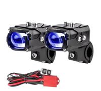SPUFKGE Faro Delantero Motocicleta para Motos Cross Coches Camiones SUV, UTV, ATV 100W Foco LED para Motocicleta Lámpara Antiniebla Luz Frontal Flash Auxiliar 90W Ojos Demonio