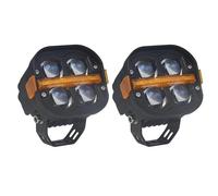 SPUFKGE Faro Delantero Motocicleta para R1200GS R1250GS F800 F850 F900/motocicleta SUV ATV UTV 4 "Foco Luz LED Trabajo Antiniebla Lámpara Conducción DRL Doble Color