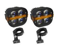 SPUFKGE Faro Delantero Motocicleta para R1200GS R1250GS F800 F850 F900/motocicleta SUV ATV UTV 4 "Foco Luz LED Trabajo Antiniebla Lámpara Conducción DRL Doble Color