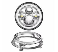 SPUFKGE Faro Delantero Motocicleta para Touring, para Electra para Glide para Road para King para Street para para Faro LED 7 Pulgadas + Faros Antiniebla 4,5