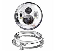 SPUFKGE Faro Delantero Motocicleta para Touring, para Electra para Glide para Road para King para Street para para Faro LED 7 Pulgadas + Faros Antiniebla 4,5