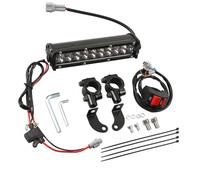 SPUFKGE Faro Delantero Motocicleta para TTR110E TT-R110 para YZ125 YZ250 WR250F para Moto De Cross 60W Kit Barra Luz LED Motocross con Cableado Interruptor Soporte Montaje