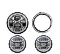 SPUFKGE Faro Delantero Motocicleta para V-Star para Drag para Star 650 1100 para Road para 1600 1700 para Royal 1300 4,5 "Luces Antiniebla Que Pasan El Faro LED De 7"