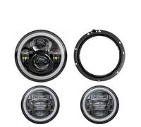 SPUFKGE Faro Delantero Motocicleta para V-Star para Drag para Star 650 1100 para Road para 1600 1700 para Royal 1300 4,5 "Luces Antiniebla Que Pasan El Faro LED De 7"