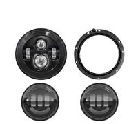 SPUFKGE Faro Delantero Motocicleta para V-Star para Drag para Star 650 1100 para Road para 1600 1700 para Royal 1300 4,5 "Luces Antiniebla Que Pasan El Faro LED De 7"