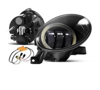 SPUFKGE Faros Trabajo 2 Luces LED Antiniebla Con Ojo De Ángel DRL 9006 Lámpara De Conducción Antiniebla Para VW Para Golf Para Jetta 6 Para Tiguan 5N Para Beetle EOS Caddy Lámpara Conjunto(Amarillo)