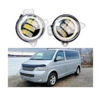 SPUFKGE Faros Trabajo 2 X Coche 9006 LED Luz Antiniebla Ojo De Ángel Lámpara De Circulación Diurna DRL Para VW Para Caravelle T5 2003 2004 2005 2006 2007 2008 2009 Lámpara Conjunto(White and Blue)