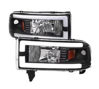 SPUFKGE Faros Trabajo Conjunto De Faros Delanteros Para Proyector DRL, Compatible Con para Dodge Para Ram 500/94-02 94-01 2500 3500, Faro De Repuesto Para Camioneta Lámpara Conjunto