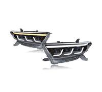 SPUFKGE Faros Trabajo Faros Delanteros Coche Para Toyota Para Highlander 2012 2013-2014, Lámparas LED Para Coche, Luces De Circulación Diurna, Señales Giro Dinámicas Lámpara Conjunto