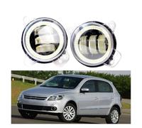 SPUFKGE Faros Trabajo Luz Antiniebla LED Para Coche 2X9006 Con Decodificador Canbus Ojo Ángel DRL Lámpara Circulación Diurna Para VW Para Gol G5 2008 2009 2010 2011 Lámpara Conjunto(Yellow and White)