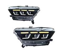 SPUFKGE Faros Trabajo Para Ford Para Mustang 2015-2022 Luces Delanteras Completas LED Conjunto Faros Delanteros Para Automóvil Actualización Coche DRL Faro Plug And Play Lámpara Conjunto(For 15-17)
