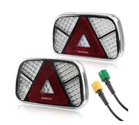 SPUFKGE Faros Traseros Luz Trasera 2 Uds Para Remolques Caravanas Con Piezas De 30 Cm Largo Cable 6 Núcleos Luces Traseras Remolque 12v/24v Luz Señal Giro Freno