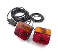 SPUFKGE Faros Traseros Luz Trasera Cable De 12V 10m 7 Pines Remolque Trasero Camión Tablero Luz Resistente Al Agua Reflector Placa Matrícula Freno 1 Juego