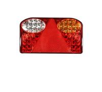 SPUFKGE Faros Traseros Luz Trasera Luces Freno Giro Electrónicas Camiones Remolques Vehículos Recreativos Parte Trasera Camión Alta Resistencia Cola Triangular LED 12V-24V(Derecha)