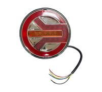 SPUFKGE Luces Traseras Remolque 1 Luz Trasera Redonda 29 LED 12 V/24 V Para Furgoneta Caravana Camión Remolque Camioneta Intermitente Dinámico Luz Trasera Freno.