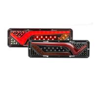 SPUFKGE Luces Traseras Remolque 2 Luces Traseras Para Camión 12/24V Impermeables Prueba Golpes LED Intermitentes Luces Freno Antiniebla Para Camión Autobús Remolque.(A)
