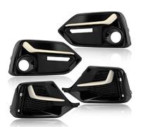 SPUFKGE Luces Traseras Remolque Embellecedor Cubierta Luz Antiniebla Para Parachoques Delantero Trasero Marco Luz Antiniebla Accesorios Coche Para Civic 2016 2017 2018 2019 2020 2021(2pcs front)
