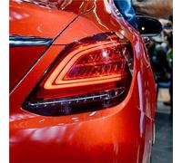 SPUFKGE Luces Traseras Remolque Para Benz Clase C W205 2015 2016 2017 2018 2019 2020 2021 Año Actualización Alta Configuración LED Luz Trasera Coche Conjunto Intermitentes(2019-2021 Red)