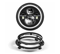 SPUFKGE Motocicleta Faro Kit Faro Delantero LED De 7" Con Proyector Y 4 Luces Cruce 1/2 Para Touring, Electra Glide, Color Negro(Black DRL)