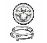 SPUFKGE Motocicleta Faro Kit Faro Delantero LED De 7" Con Proyector Y 4 Luces Cruce 1/2 Para Touring, Electra Glide, Color Negro(Chrome DRL)