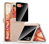 Spugan Funda para Motorola Razr + Plus 2025, protector de pantalla de privacidad integrado, protección de bisagra, protección militar contra caídas, delgada, a prueba de golpes, para Motorola Razr +