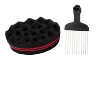 Spugna per Capelli - Accessorio Professionale per Arricciare e Ondulare Capelli Afro Dreadlocks, Pettine Styling per Definizione e Cura Personale | Ideal para uso a Casa, Viaggio, Salone o Esterni