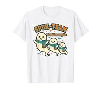 SPUK-Team Familienausgabe Humor Fantasmal Anuncio Espeluznante Camiseta gráfica económica, Hombre, Blanco, M