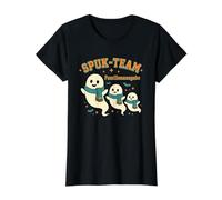 SPUK-Team Familienausgabe Humor Fantasmal Anuncio Espeluznante Camiseta gráfica económica, Mujer, Negro, L