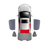 Spulhc Parasol para Coche para VW Touareg 7L 2002-2010,Cortina de Malla magnética para Parabrisas Delantero, Parasol para Ventana Lateral Trasera, Negro,5PCS Rear Train Back