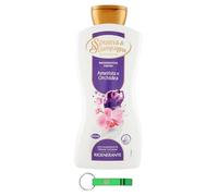 Spuma di Sciampagna Bagnodoccia Crema Rigenerante - Gel de ducha con amatista y orquídea - Cuidado corporal y lavado 650 ml + llavero Beni Culinari gratuito