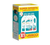 SPUMA DI SCIAMPAGNA DETERSIVO LIQUIDO BUCATO LAVATRICE FRESCO PURO IGIENIZZANTE 27 LAVAGGI 3 PEZZI