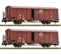Spur N Fleischmann 826214 - Set De 2 Piezas: Vagonetas Cubiertas, DR Nuevo OVP