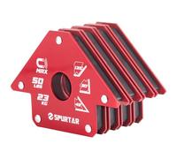 Spurtar 4 Pzas 23Kg Escuadras Magneticas Electrodos Soldadura Escuadra Magnetica para Soldar, 45, 90, 135 Grados