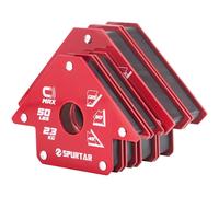 Spurtar 4 Pzas Escuadras Magneticas Electrodos Soldadura para Soldar, 2Pcs 23kg y 2Pcs 34kg, Soporte Magnético de Flecha de Equipo de Soldadura Taller Soldador Imán 45, 90, 135 Grados