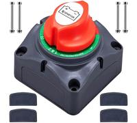 Spurtar Desconectador de Bateria Coche Interruptor de Batería 1-2-Both-OFF | 200A 12V 24V 48V Kill Switch para Camión, Barco, Caravana, RV, ATV, UTV, Vehículo