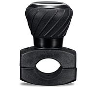 Spurtar Pomo de volante, perilla de dirección universal, perilla de suicidio, mango de potencia, giratorio apto para coches, camiones, carretillas elevadoras, cortacésped, tractor, barco, mamá, negro