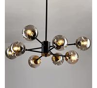 Sputnik Chandelier,with Globe Glass Shade Pendant Lighting, Adjustable Height Lighting Fixture, For Kitchen Island Dining Room Living Room(E26 Base)