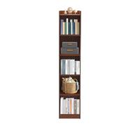 spuwlqot 5 Niveles Estantería de Madero Estante de Piso Estante de Esquina Estrecho 30 * 24 * 152cm Marrón Oscuro