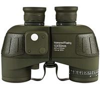 SPUZZO Binoculares Marinos potentes 7X50/10X50 Nivel Profesional con telémetro brújula telescopio avanzado Resistente al Agua NightHD con Poca luz (Color : Dark Green)