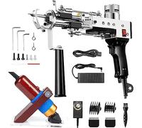 SPUZZO Pistola de tufting de Pelo Cortado - Pistola de tufting de Alfombra eléctrica, Kit de Inicio de máquina de Pistola de tufting de Alfombra 2 en 1