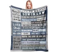 Spwasplo Manta de regalo para yerno, para el día del padre, Navidad, cumpleaños, ideas de regalo de suegra, manta de felpa ultrasuave para ropa de cama, sofá, 60 x 50 pulgadas