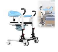 SPXMQSS Gruas para Personas Mayores, Silla Ruedas para Casa, Silla de Ducha y Wc con Ruedas, Silla Transferencia Ancianos, Asiento Dividido 180°