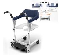 SPXMQSS Gruas para Personas Mayores, Sillas de Rueda, Silla Transferencia Ancianos, Silla de Baño para Mayores con Ruedas, Silla WC Personas Mayores